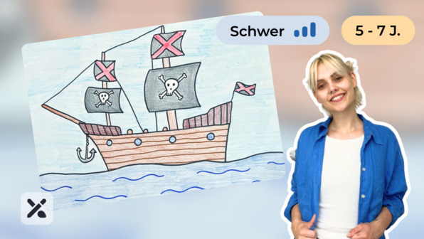 Wir malen ein Piratenschiff