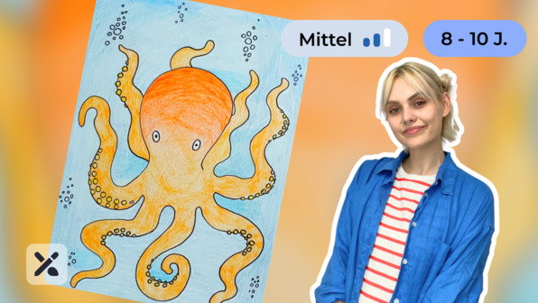 Wir malen einen Oktopus