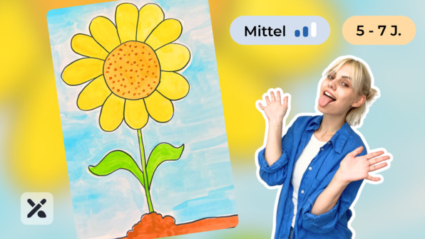 Wir malen eine Sonnenblume