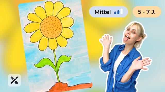 Wir malen eine Sonnenblume