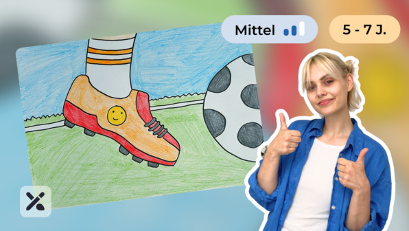 Wir malen einen Fußballschuh