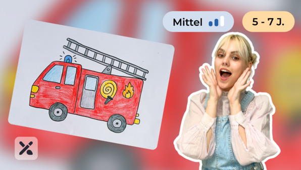 Wir malen ein Feuerwehrauto