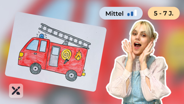 Wir malen ein Feuerwehrauto