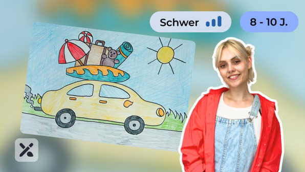 Wir malen ein Urlaubsauto (Teil 1)