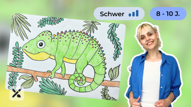 Wir malen ein Chamäleon (Teil 1)