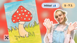 Wir malen einen Fliegenpilz