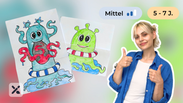 Wir malen ein Freibadmonster (Teil 2)