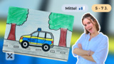 Wir malen ein Polizeiauto (Teil 2)
