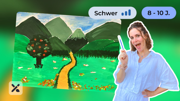 Wir malen eine Landschaft mit Acrylfarben