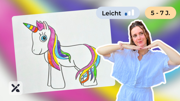 Wir malen ein süßes Einhorn