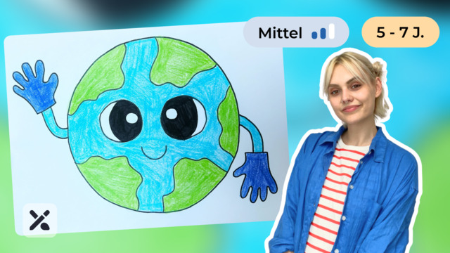 Wir malen eine lustige Erde