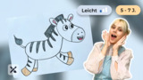 Wir malen ein lustiges Zebra