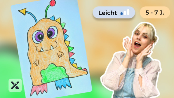 Wir malen ein lustiges Alien