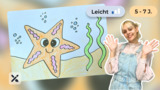Wir malen einen lustigen Seestern