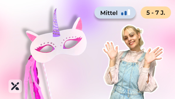 Wir basteln eine Einhorn Maske