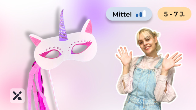 Wir basteln eine Einhorn Maske