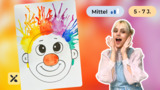 Wir malen einen lustigen Clown