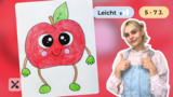 Wir malen einen süßen Apfel