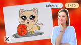 Wir malen eine süße Basketball Katze