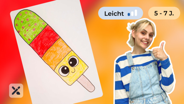 Wir malen ein kleines Kaktus Eis