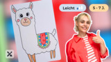 Wir malen ein süßes Lama