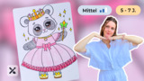 Wir malen einen süßen Panda als Prinzessin